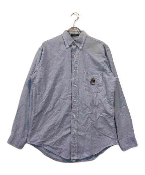 POLO RALPH LAUREN（ポロ・ラルフローレン）POLO RALPH LAUREN (ポロ・ラルフローレン) ポロベア刺繍ボタンダウンシャツ スカイブルー サイズ:SIZE Lの古着・服飾アイテム