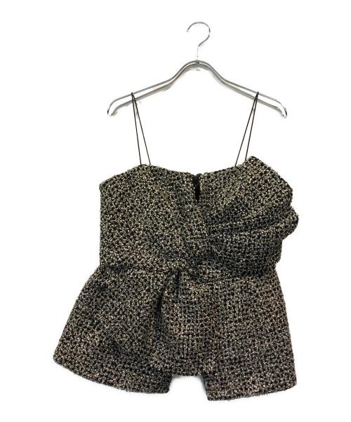 JUSGLITTY（ジャスグリッティー）JUSGLITTY (ジャスグリッティー) リボンビスチェ ブラック サイズ:2の古着・服飾アイテム