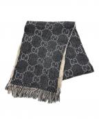 GUCCIグッチ）の古着「GGジャカード マフラー」｜グレー