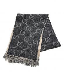 GUCCI（グッチ）の古着「GGジャカード マフラー」｜グレー