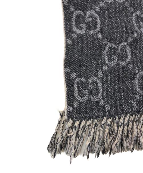GUCCI（グッチ）GUCCI (グッチ) GGジャカード マフラー グレーの古着・服飾アイテム