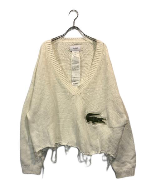 doublet（ダブレット）doublet (ダブレット) カットオフプルオーバーニット ホワイト サイズ:SIZE Mの古着・服飾アイテム