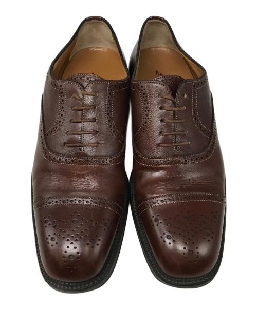 Santoni（サントーニ）Santoni (サントーニ) 内羽根ウィングチップシューズ ブラウン サイズ:6Fの古着・服飾アイテム