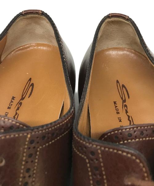 Santoni（サントーニ）Santoni (サントーニ) 内羽根ウィングチップシューズ ブラウン サイズ:6Fの古着・服飾アイテム