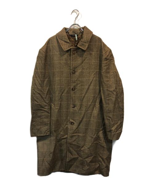 BROOKS BROTHERS（ブルックスブラザーズ）BROOKS BROTHERS (ブルックスブラザーズ) チェックウールステンカラーコート ベージュ サイズ:SIZE 40Rの古着・服飾アイテム
