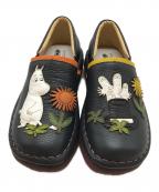 estacion×MOOMINエスタシオ×ムーミン）の古着「ムーミン＆ニョロニョロモチーフ本革スリッポン」｜ネイビー