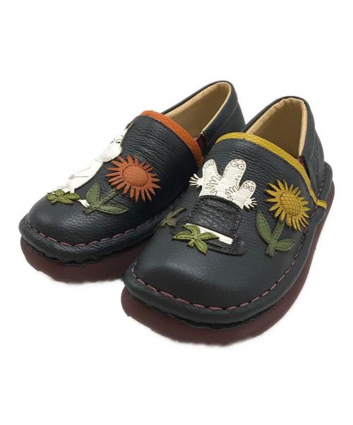 estacion（エスタシオ）estacion (エスタシオ) MOOMIN (ムーミン) ムーミン＆ニョロニョロモチーフ本革スリッポン ネイビー サイズ:sの古着・服飾アイテム