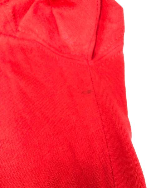 maison kitsune（メゾンキツネ）MAISON KITSUNE (メゾンキツネ) ワッペンニット レッド サイズ:Sの古着・服飾アイテム