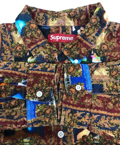 SUPREME（シュプリーム）Supreme (シュプリーム) Hardcore Printed Corduroy Shirt ブラウン サイズ:XLの古着・服飾アイテム