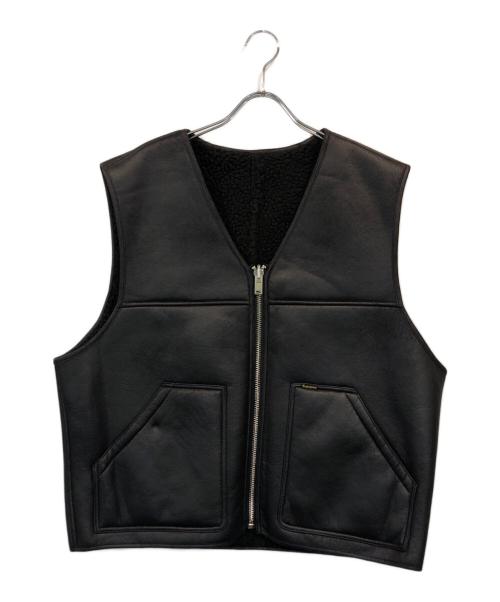 SUPREME（シュプリーム）Supreme (シュプリーム) Reversible Faux Shearling Work Vest ブラック サイズ:SIZE Lの古着・服飾アイテム