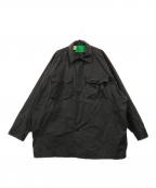 N.HOOLYWOODエヌ ハリウッド）の古着「EXCHANGE SERVICE SHIRT BLOUSON」｜ブラック