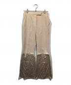 FENDIフェンディ）の古着「テーラードギャバジントラウザー」｜ピンク