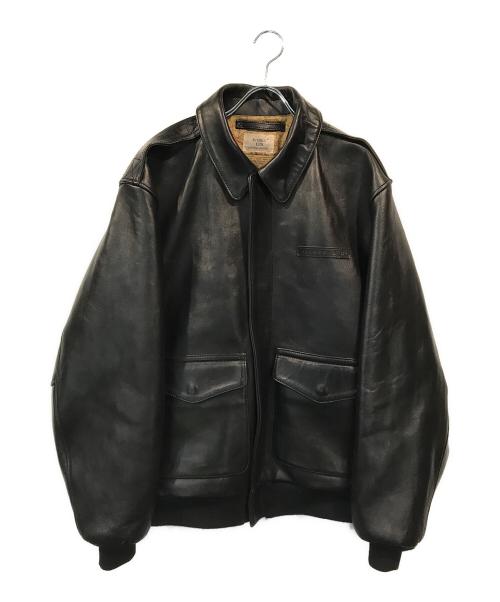 AVIREX（アヴィレックス）AVIREX (アヴィレックス) A-2フライトジャケット ブラック サイズ:44の古着・服飾アイテム