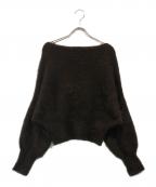 anuansアニュアンス）の古着「ラクーンオフショルニットプルオーバー」｜ブラウン