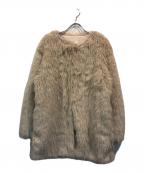 ORGUEオルグ）の古着「Loose fur coat」｜アイボリー