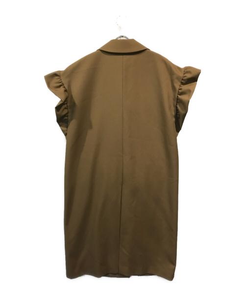 leur logette（ルールロジェット）leur logette (ルールロジェット) ノースリーブ金釦ダブルコート ブラウン サイズ:1の古着・服飾アイテム