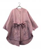 LE PHILル フィル）の古着「ソフトウールリバーハーフコート」｜ピンク