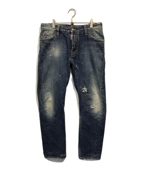 DSQUARED2（ディースクエアード）DSQUARED2 (ディースクエアード) ダメージデニムパンツ インディゴ サイズ:46の古着・服飾アイテム