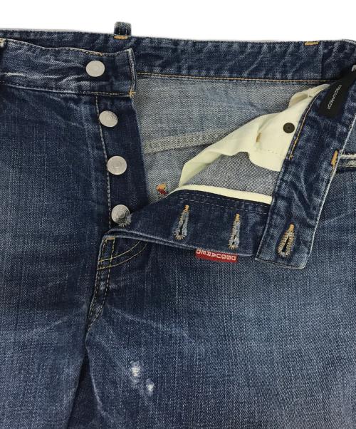 DSQUARED2（ディースクエアード）DSQUARED2 (ディースクエアード) ダメージデニムパンツ インディゴ サイズ:46の古着・服飾アイテム
