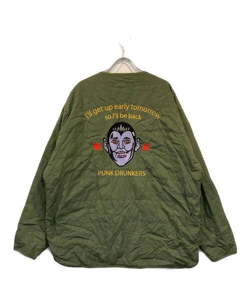 PUNK DRUNKERS（パンクドランカーズ）PUNK DRUNKERS (パンクドランカーズ) 吸血鬼ルティングジャケット オリーブ サイズ:XLの古着・服飾アイテム