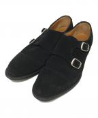 JOSEPH CHEANEYジョセフチーニー）の古着「ダブルモンクストラップスエードシューズ」｜ブラック