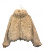 Diego Mディエゴエム）の古着「ニット袖とエコカーリーファーボンバーブルゾン」｜アイボリー