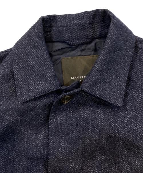 MACKINTOSH LONDON（マッキントッシュ ロンドン）MACKINTOSH LONDON (マッキントッシュ ロンドン) ウールシルクステンカラーコート ネイビー サイズ:40の古着・服飾アイテム