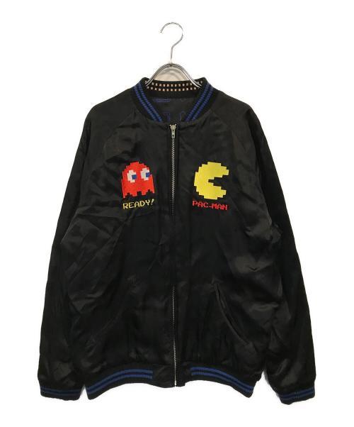 PAC-MAN（パックマン）PAC-MAN (パックマン) リバーシブルパックマンスカジャン ブラック サイズ:Lの古着・服飾アイテム