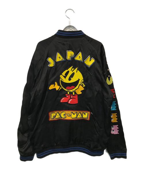 PAC-MAN（パックマン）PAC-MAN (パックマン) リバーシブルパックマンスカジャン ブラック サイズ:Lの古着・服飾アイテム