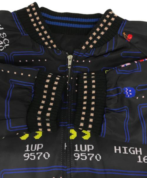 PAC-MAN（パックマン）PAC-MAN (パックマン) リバーシブルパックマンスカジャン ブラック サイズ:Lの古着・服飾アイテム