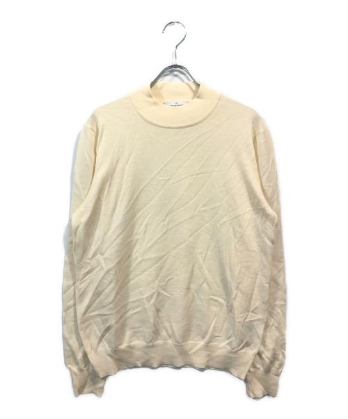 GRAN SASSO（グランサッソ）GRAN SASSO (グランサッソ) 12ゲージウールソリッドモックネックニットセーター ベージュ サイズ:48の古着・服飾アイテム