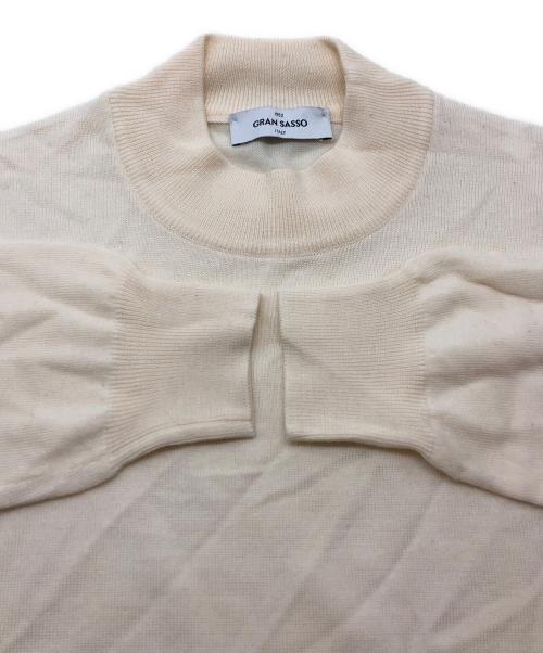 GRAN SASSO（グランサッソ）GRAN SASSO (グランサッソ) 12ゲージウールソリッドモックネックニットセーター ベージュ サイズ:48の古着・服飾アイテム