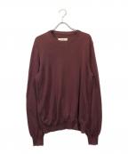 Maison Margielaメゾンマルジェラ）の古着「エルボーパッチニット」｜ボルドー