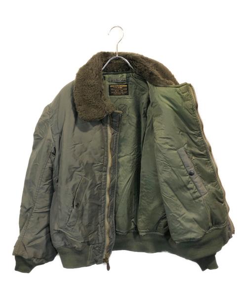 HOUSTON（ヒューストン）HOUSTON (ヒューストン) B-15Bフライトジャケット オリーブ サイズ:SIZE 40の古着・服飾アイテム