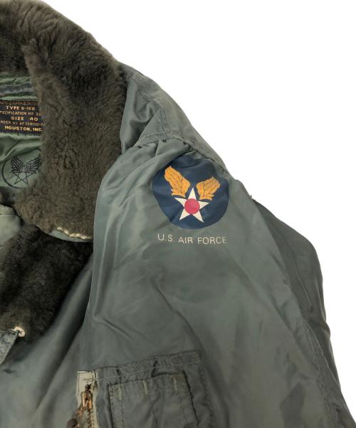 HOUSTON（ヒューストン）HOUSTON (ヒューストン) B-15Bフライトジャケット オリーブ サイズ:SIZE 40の古着・服飾アイテム
