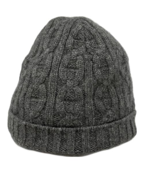 HERMES（エルメス）HERMES (エルメス) カシミヤニット帽 グレー サイズ:Mの古着・服飾アイテム