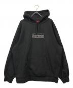 SUPREME×KAWSシュプリーム×カウズ）の古着「カウズチョークボックロゴプルオーバーパーカー」｜ブラック