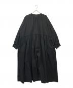 オオカミとフクロウオオカミトフクロウ）の古着「雨のリュウグウ雨粒ワンピース」｜ブラック