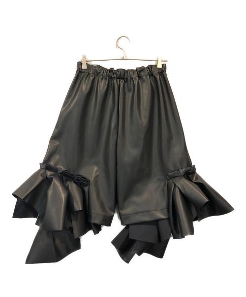 COMME des GARCONS（コムデギャルソン）COMME des GARCONS (コムデギャルソン) フェイクレザーショートパンツ ブラック サイズ:Sの古着・服飾アイテム