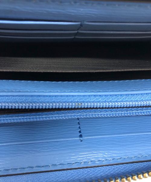 GUCCI（グッチ）GUCCI (グッチ) ラウンドファスナー財布 スカイブルーの古着・服飾アイテム