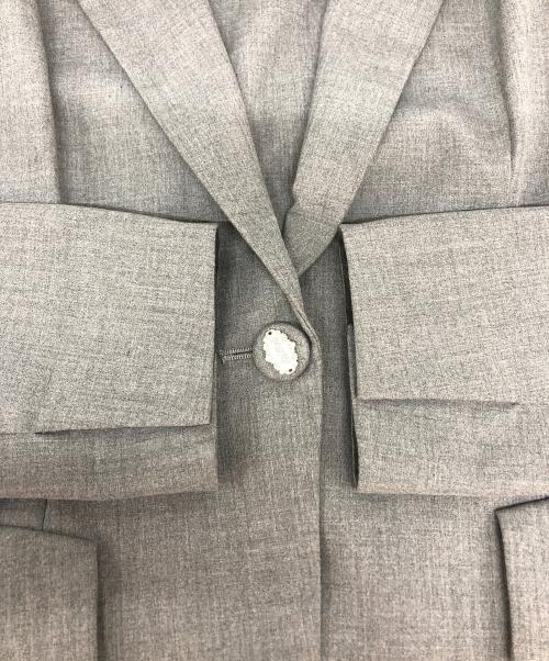 FOXEY NEWYORK（フォクシーニューヨーク）FOXEY NEWYORK (フォクシーニューヨーク) 1Bジャケット グレー サイズ:Mの古着・服飾アイテム