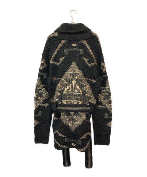 RRL（ダブルアールエル）RRL (ダブルアールエル) コンチョボタンハンドニットカーディガン ブラック サイズ:SIZE Mの古着・服飾アイテム