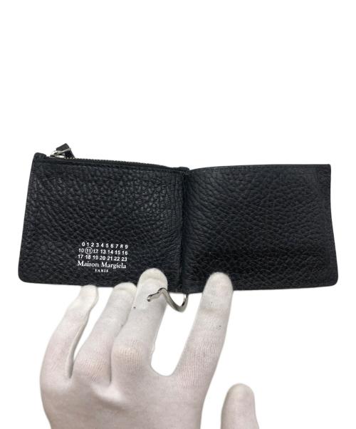 Maison Margiela（メゾンマルジェラ）Maison Margiela (メゾンマルジェラ) グレインレザー マネークリップ付き 二つ折り 財布 ブラックの古着・服飾アイテム