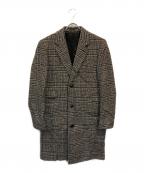 PAUL SMITHポールスミス）の古着「グレンチェックチェスターコート」｜グレー