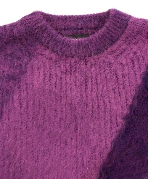 MAISON SPECIAL（メゾンスペシャル）MAISON SPECIAL (メゾンスペシャル) ウェーブグラデーションシャギープライムオーバーモヘヤニットプルオーバー パープル サイズ:SIZE01の古着・服飾アイテム
