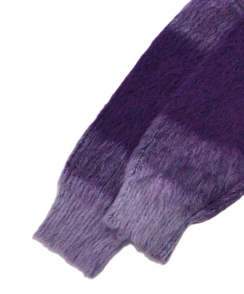 MAISON SPECIAL（メゾンスペシャル）MAISON SPECIAL (メゾンスペシャル) ウェーブグラデーションシャギープライムオーバーモヘヤニットプルオーバー パープル サイズ:SIZE01の古着・服飾アイテム