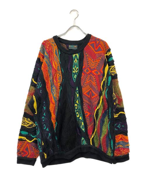 Coogi（クージー）Coogi (クージー) クレイジーパターン3Ｄニット マルチカラー サイズ:SIZE Sの古着・服飾アイテム