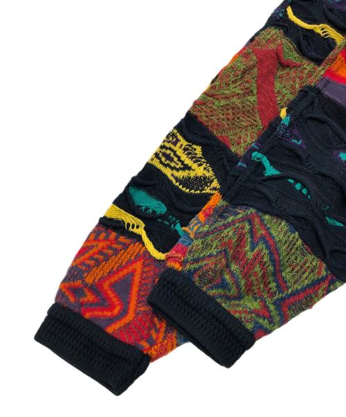 Coogi（クージー）Coogi (クージー) クレイジーパターン3Ｄニット マルチカラー サイズ:SIZE Sの古着・服飾アイテム