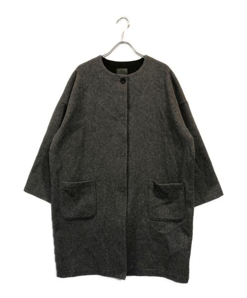 オローネ（オローネ）オローネ (オローネ) ノーカラーコート グレー サイズ:-の古着・服飾アイテム
