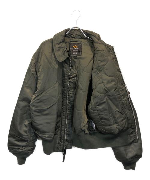 ALPHA（アルファ）ALPHA (アルファ) CWU-45/P ナイロン ヘビーツイル フライトジャケット グリーン サイズ:Mの古着・服飾アイテム